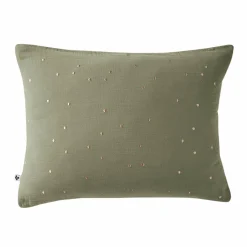 Taie d'oreiller rectangulaire gaze de coton (50 x 70 cm) Gaïa Chic Vert romarin
