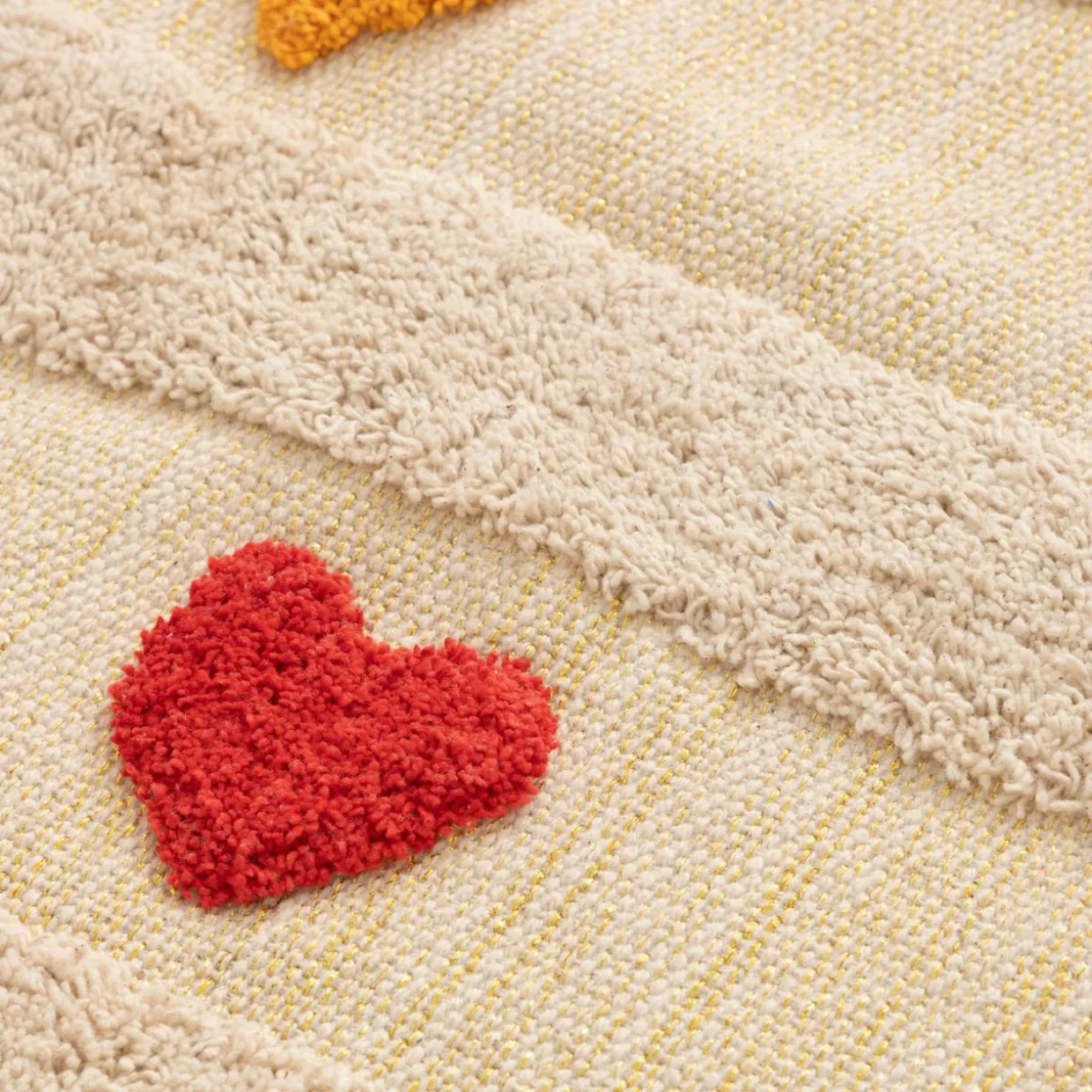 Tapis antidérapant enfant coton (120 x 170 cm) Amour Multicolore