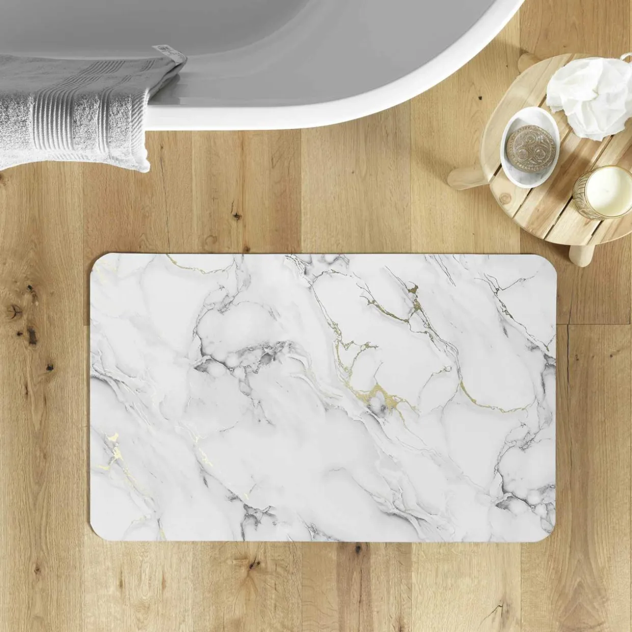 Tapis de bain antidérapant (50 x 80 cm) Venor Gris