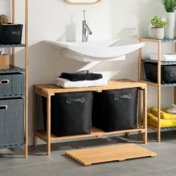 Tapis de bain caillebotis Nadine Bambou