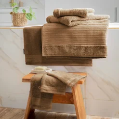 Tapis de bain coton bio (50 x 70 cm) Méline Camel