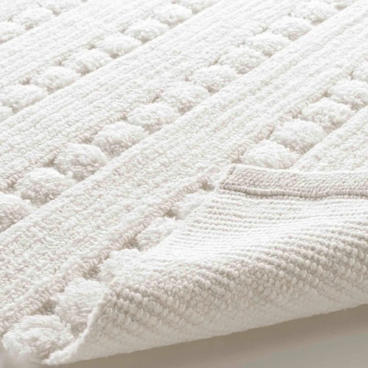 Tapis de bain coton (50 x 80 cm) Cleonis Blanc