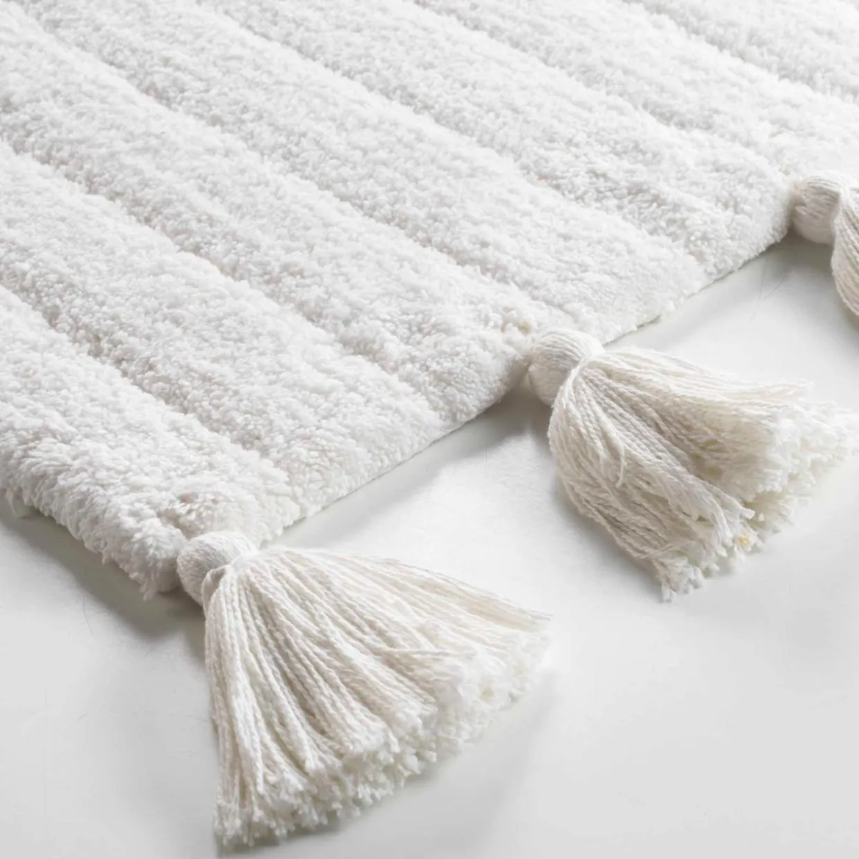 Tapis de bain coton (50 x 80 cm) Minatis Blanc