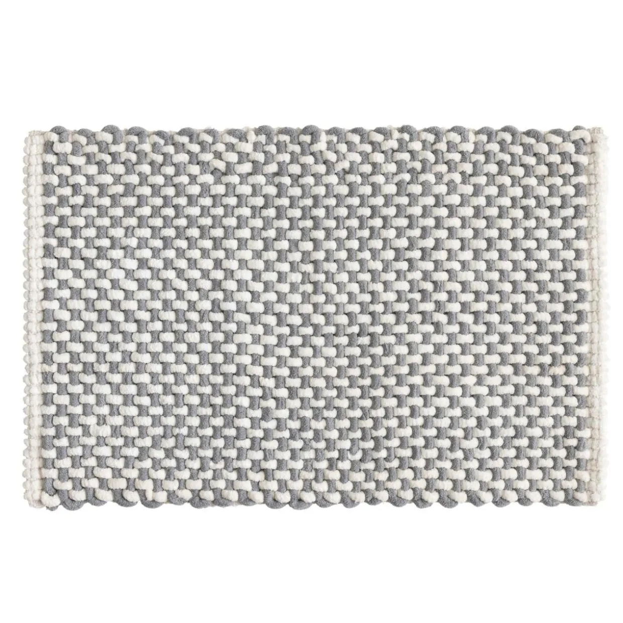 Tapis de bain effet tissé en relief (50 x 80 cm) Rafael Gris