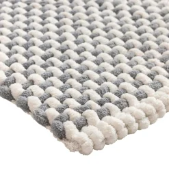 Tapis de bain effet tissé en relief (50 x 80 cm) Rafael Gris