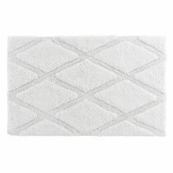 Tapis de bain en coton (50 x 80 cm) Thais Blanc