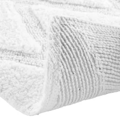 Tapis de bain en coton (50 x 80 cm) Thais Blanc