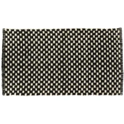 Tapis de bain microfibre maille (45 x 90 cm) Sucre Noir et Beige