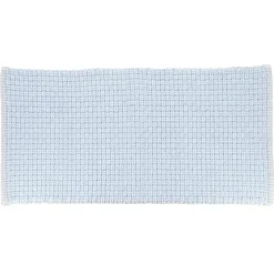 Tapis de bain microfibre (45 x 90 cm) Maille Bleu clair