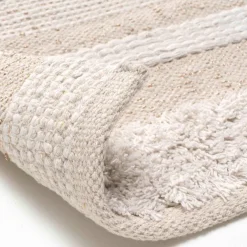 Tapis de salon coton (60 x 90 cm) Athos Ecru