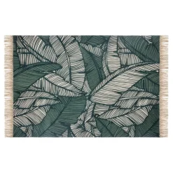 Tapis de salon coton (120 x 170 cm) Jungle Vert