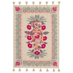 Tapis de salon rectangulaire coton (170 x 120 cm) Wild Multicolore