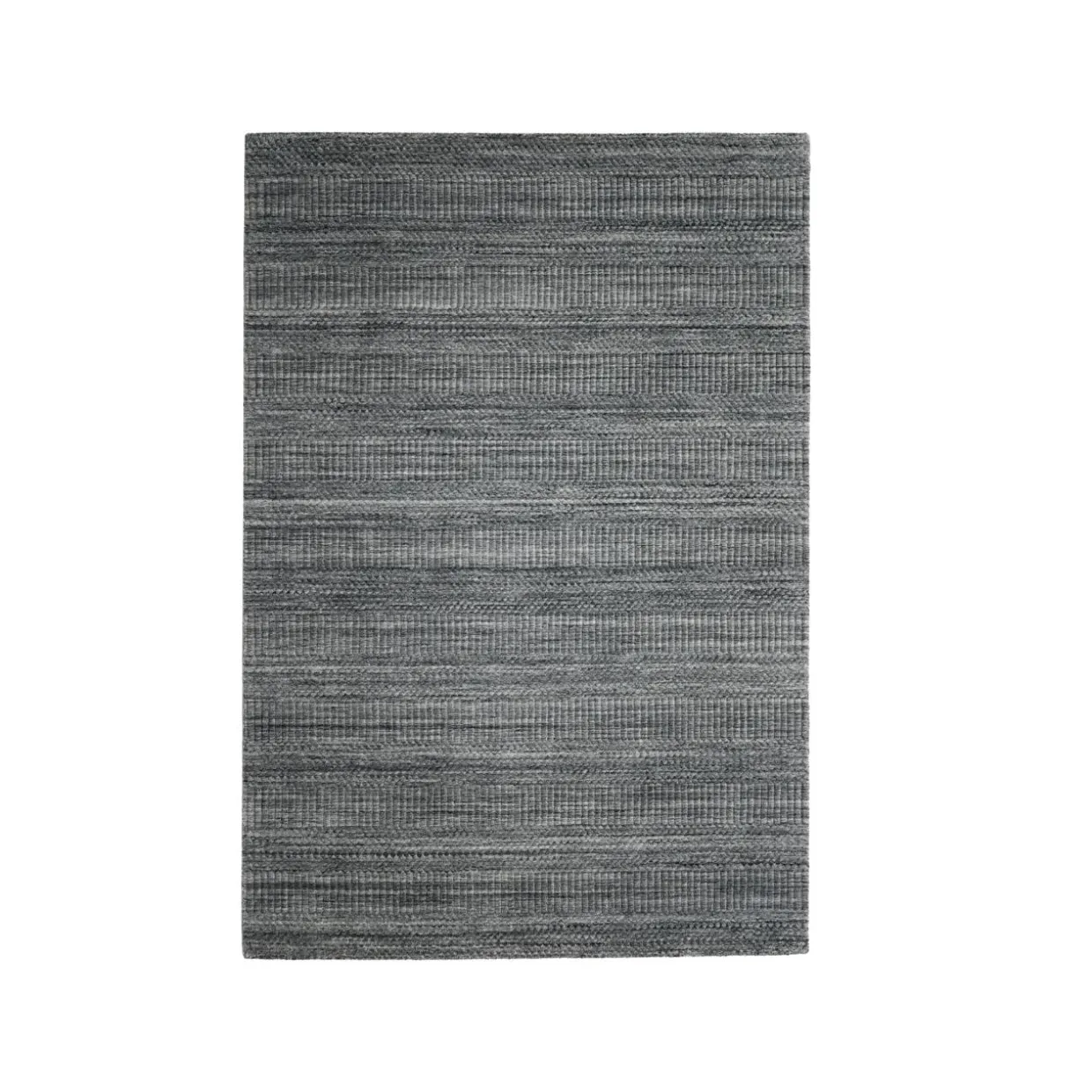 Tapis de salon rectangulaire matière recyclée (140 x 200 cm) Aiko Gris
