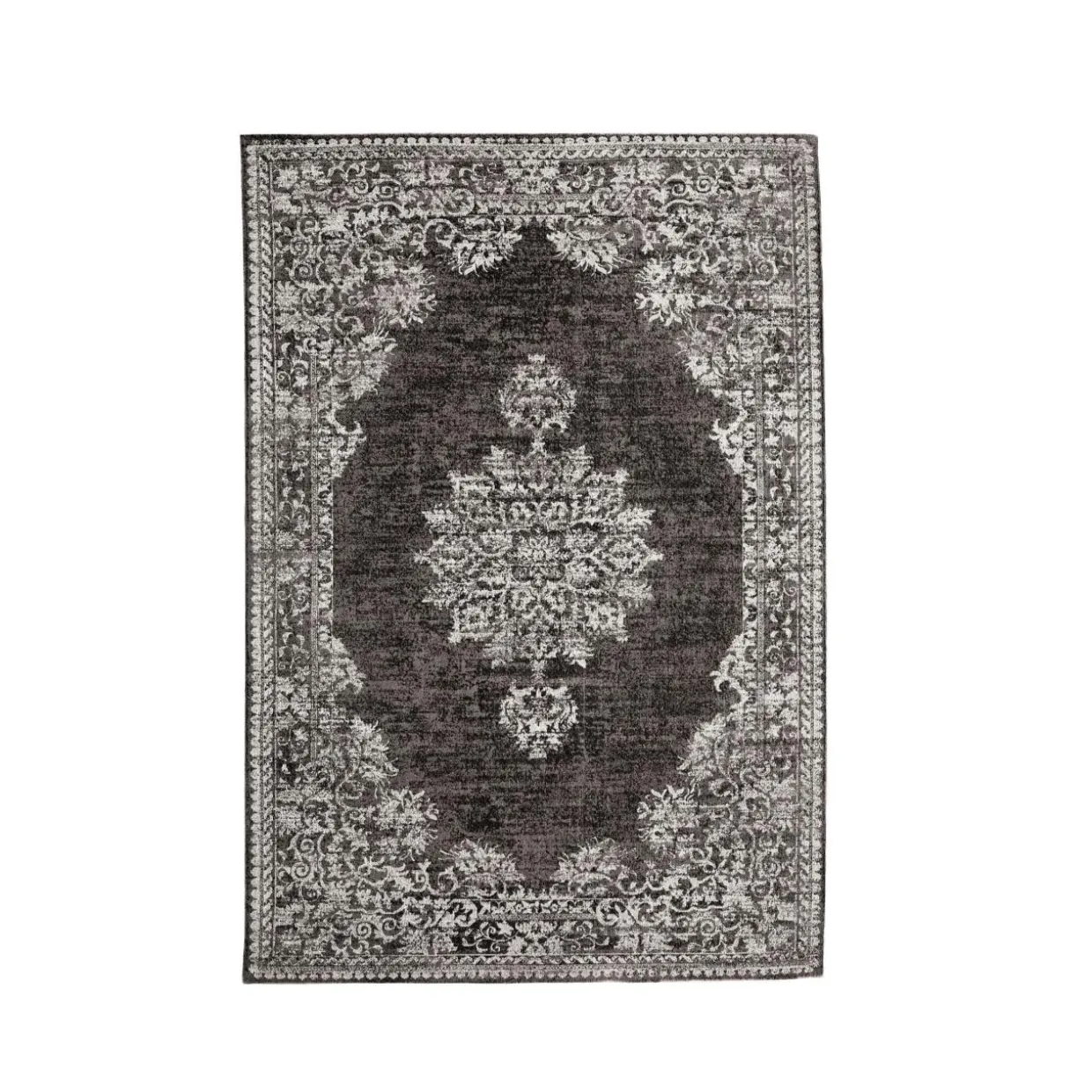 Tapis de salon rectangulaire jacquard (140 x 200 cm) Sana Gris