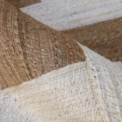 Tapis de salon rectangulaire jute tissée main (160 x 230 cm) Anjali Marron
