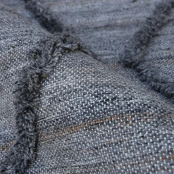 Tapis de salon rectangulaire matière recyclée tuftée (140 x 200 cm) Noori Gris