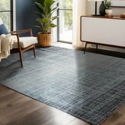 Tapis de salon rectangulaire jacquard (140 x 200 cm) Shiraz Argent