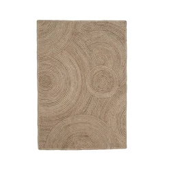 Tapis de salon rectangulaire jute tressée main (160 x 230 cm) Neha Beige