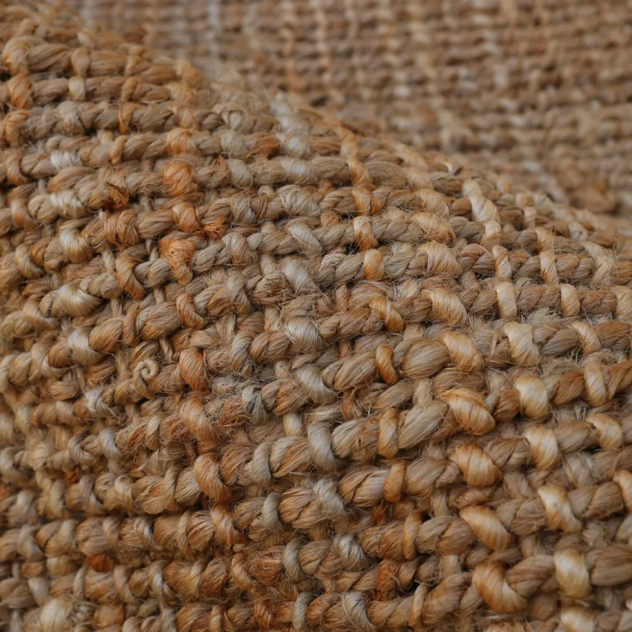 Tapis de salon rectangulaire jute tissée main (160 x 230 cm) Yuto Marron