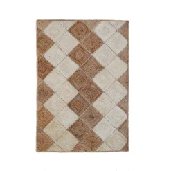 Tapis de salon rectangulaire jute tressée main (140 x 200 cm) Advay Beige