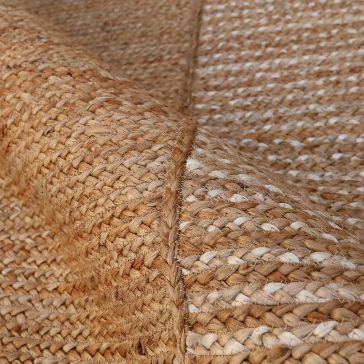 Tapis de salon rectangulaire jute tissée main (140 x 200 cm) Hudson Marron