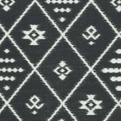 Tapis d'extérieur rectangulaire (180 x 120 cm) Inca Noir