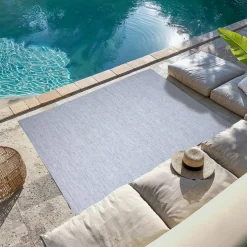 Tapis d'extérieur rectangulaire (120 x 170 cm) Léo Gris chiné