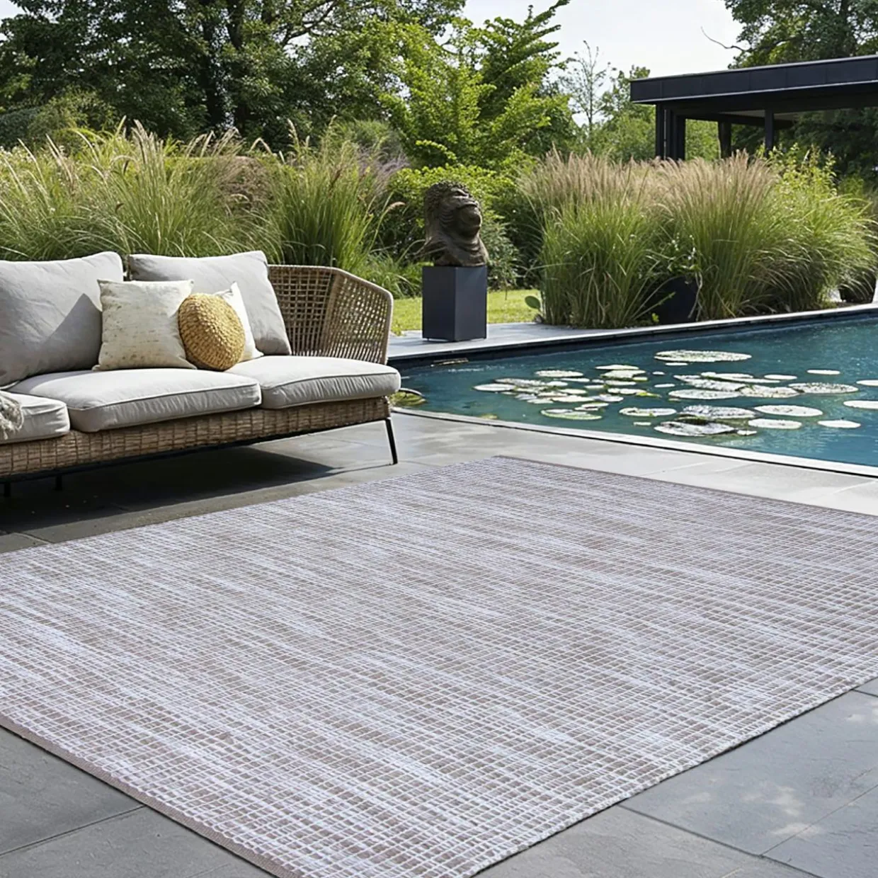 Tapis d'extérieur rectangulaire (160 x 230 cm) Bono Ficelle