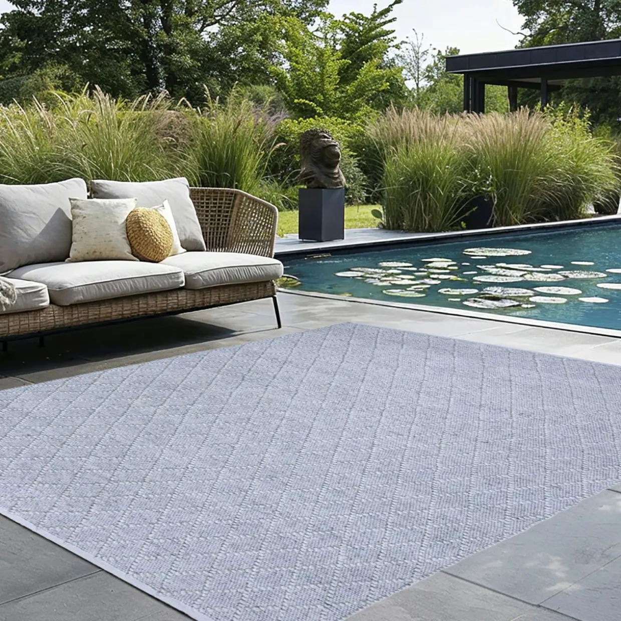 Tapis d'extérieur rectangulaire (160 x 230 cm) Orlando Perle