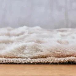 Tapis fausse fourrure (120 cm) Toronto Taupe