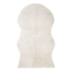 Tapis fausse fourrure (150 x 90 cm) Oslo Ivoire