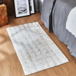 Tapis fausse fourrure (60 x 120 cm) Toronto Ivoire