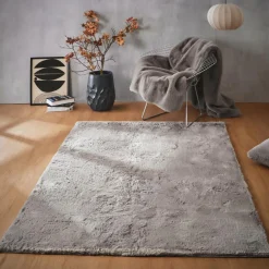 Tapis rectangulaire fausse fourrure (140 x 200 cm) Finn Taupe