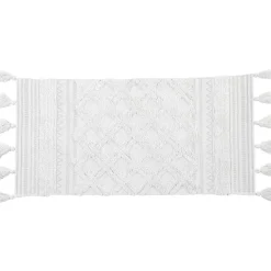 Tapis salon coton (45 x 90 cm) Gabriel Blanc