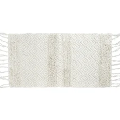 Tapis salon coton (45 x 90 cm) Rose Beige