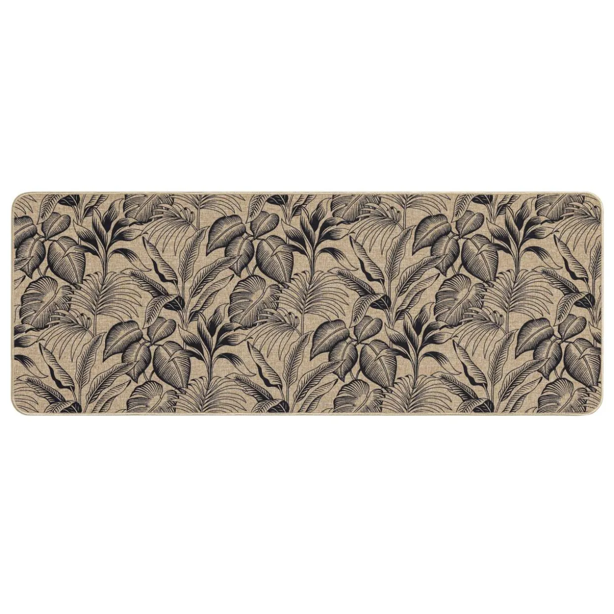 Tapis tissé antidérapant (45 x 120 cm) Stylis Noir