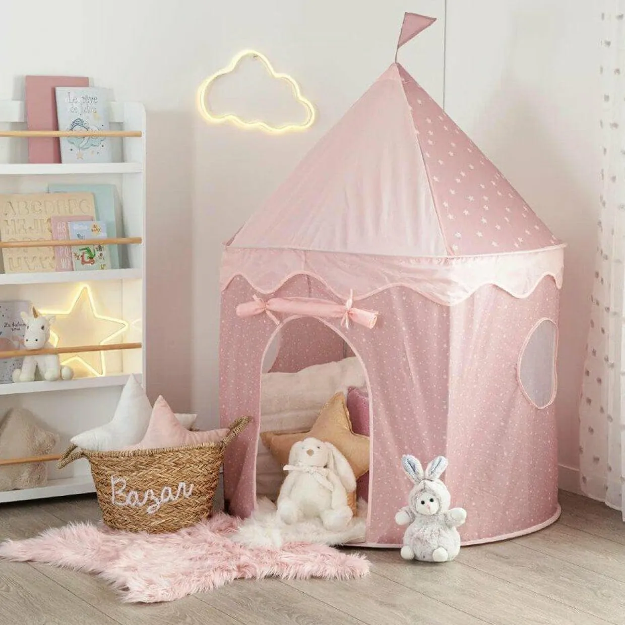 Tente pop-up enfant (H135 cm) Tour Rose