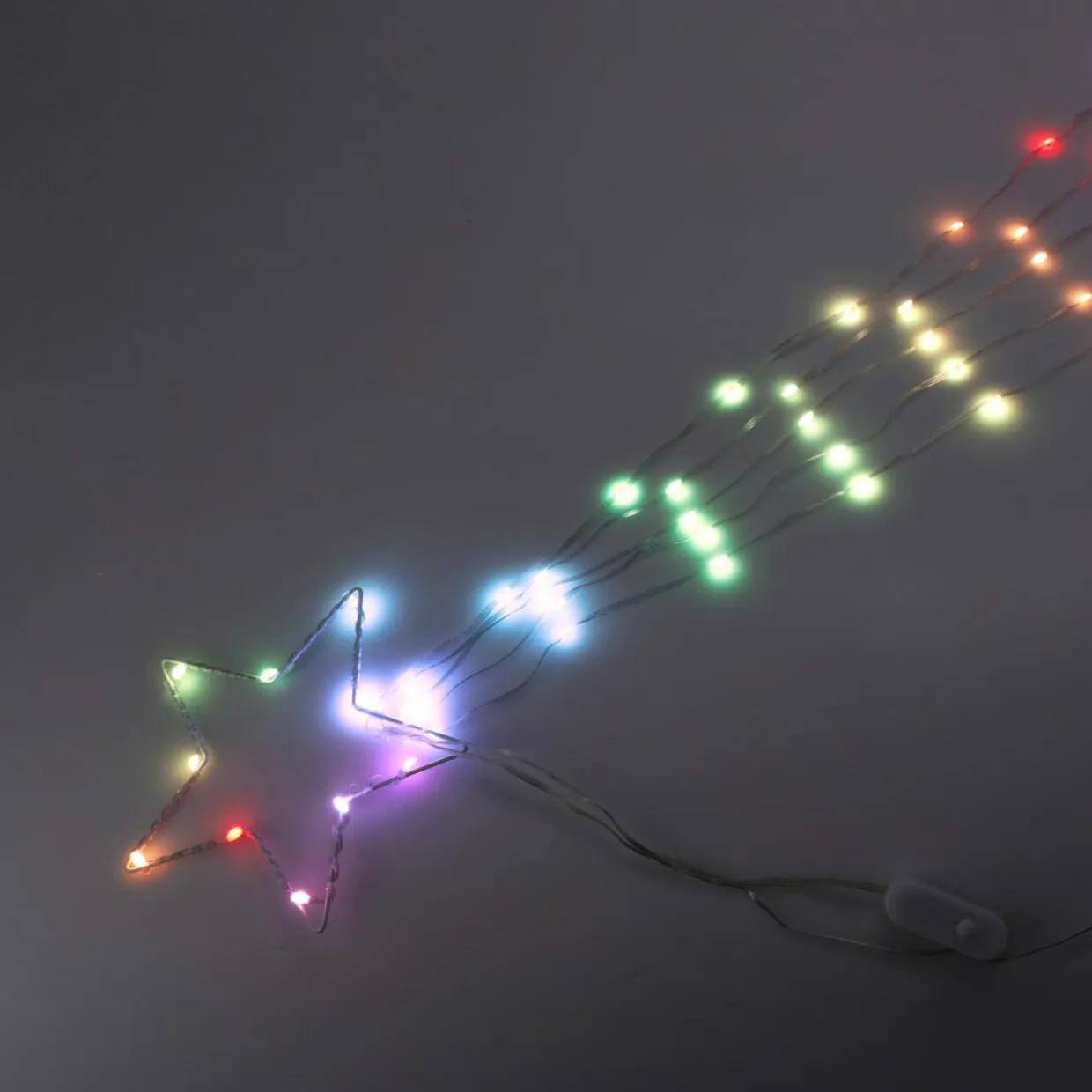 Étoile lumineuse Digitale 85 LED H20 cm Star Multicolore