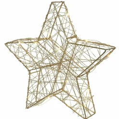 Étoile lumineuse à piles 30 LED (H30 cm) Antartica Blanc chaud