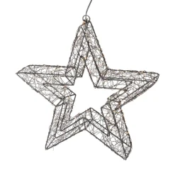 Étoile lumineuse à suspendre 500 Micro LED (D38 cm) Star Light Noir et blanc chaud