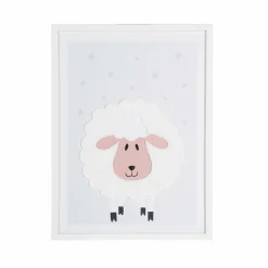 Toile murale enfant (30 x 40 cm) Mouton Blanche