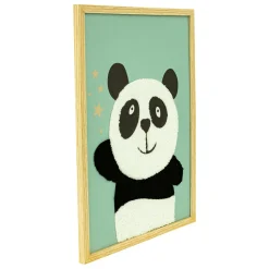 Toile murale enfant (40 x 30 cm) Panda Vert