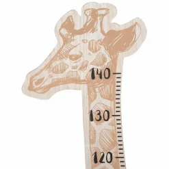 Toise murale enfant bois (H140 cm) Girafe Marron