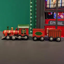 Train de Noël en métal (58 cm) Wagons de marchandise