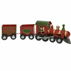 Train de Noël en métal (58 cm) Wagons de marchandise