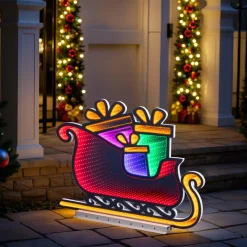 Traineau du Père Noël lumineux 396 LED (H45 cm) Infinity Multicolore