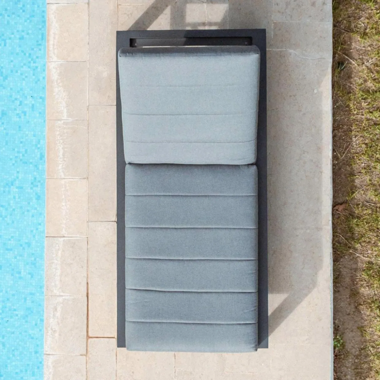 Transat en aluminium Elba Gris anthracite
