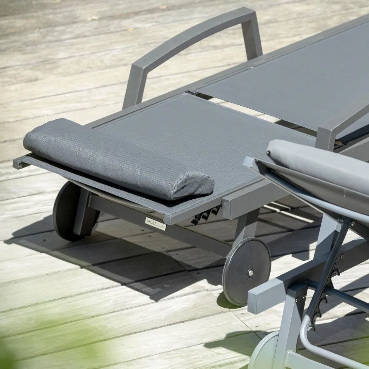Transat en aluminium Pirae Gris anthracite