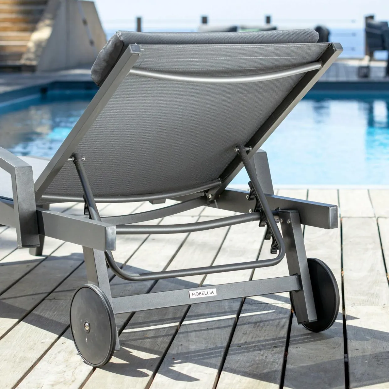 Transat en aluminium Pirae Gris anthracite