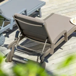 Transat en aluminium Pirae Taupe